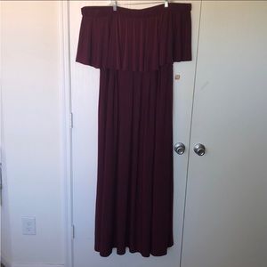 ASOS Curve Off the shoulder Maxi dress